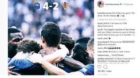 Karim Benzema félicite les Bleus