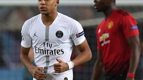 Kylian Mbappé lors de Manchester United-PSG.