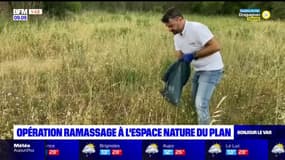 Var: opération ramassage de déchets à l'espace nature du Plan