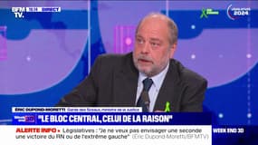 Éric Dupond-Moretti: "Les extrêmes sont de nature à démolir un certain nombre de valeurs qui sont les nôtres"