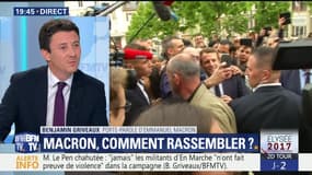 Marine Le Pen chahutée à Reims: "Ce n'est pas dans les pratiques du mouvement d'appeler à la violence", Benjamin Griveaux