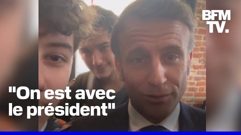 Emmanuel Macron fait un mot d'excuse à des lycéens lors d'une visite surprise à Hirson