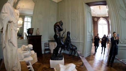 Des sculptures d'Auguste Rodin (1840 - 1917) à l'Hôtel Biron à Paris, le 6 novembre 2015