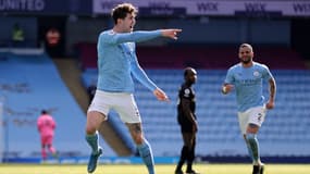 John Stones célèbre son but victorieux contre West Ham 
