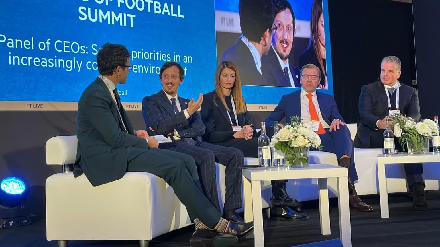 Football - Le président de l'OM, Pablo Longoria, au 'Business of Football Summit' à Londres, le 27 février 2025 Football - Le président de l'OM, Pablo Longoria, au 'Business of Football Summit' à Londres, le 27 février 2025