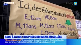 Strasbourg: des enseignants occupent un collège pour alerter sur des élèves sans-abris