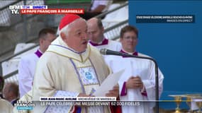 "Ce soir dans ce stade quelle belle célébration et quelle belle ambiance" indique Jean-Marc Aveline, archevêque de Marseille après la messe du pape François au stade Vélodrome