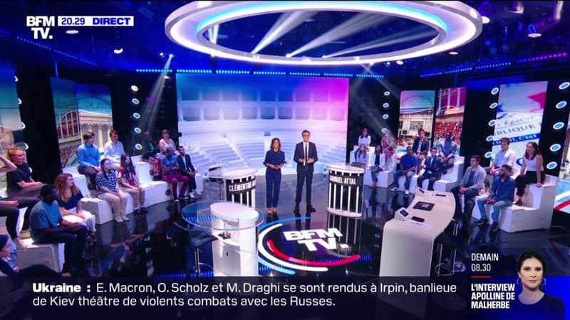 Gabriel Attal, Clémentine Autain et Jordan Bardella vont débattre à 20h50 sur BFMTV