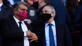 Joan Laporta et Florentino Perez en 2021