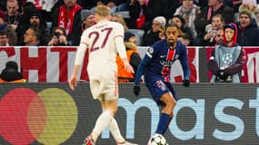 Bradley Barcola lors du match Bayern-PSG (1-0, Ligue des champions), le 26 novembre 2024