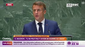 Liban: "Il ne peut pas y avoir de guerre" affirme Emmanuel Macron 