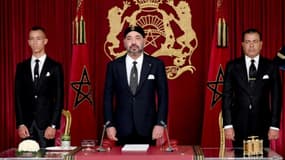 Le roi du Maroc Mohammed VI à l'occasion d'un discours télévisé, à Al Hoceima le 29 juillet 2018. Photo du Palais royal du Maroc.
