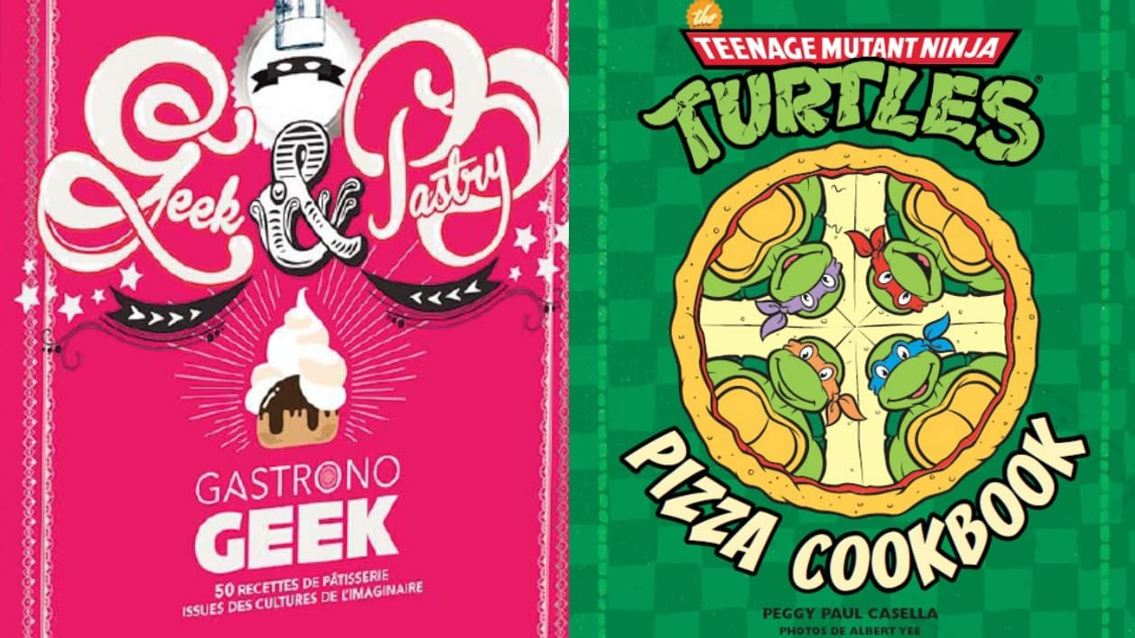 Les livres "Geek & Pastry" et "Teenage Mutant Ninja Turtles: Pizza Cookbook" revisitent des recettes issues de la culture geek. Les livres "Geek & Pastry" et "Teenage Mutant Ninja Turtles: Pizza Cookbook" revisitent des recettes issues de la culture geek.
