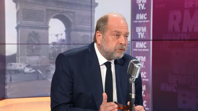 Le ministre de la Justice Eric Dupond-Moretti était l'invité de Jean-Jacques Bourdin le 15 mars 2021 sur BFMTV/RMC.