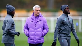 José Mourinho et Tanguy Ndombélé