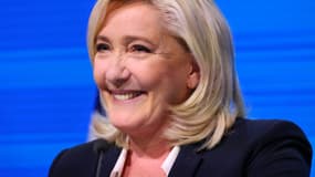 Marine Le Pen, lors de son discours au soir du premier tour de l'élection présidentielle, dimanche 10 avril 2022