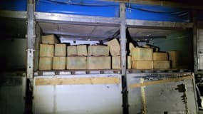 La cargaison de cannabis cachée dans un camion
