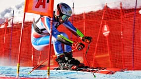 Charles Gamel-Seigneur lors d'une course de la Coupe d'Europe de ski à Schladming, le 21 janvier 2025