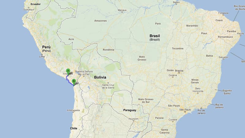 L'accident s'est produit entre Arequipa,au Pérou,et Arica,au Chili.
