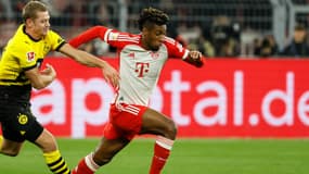Le Français Kingsley Coman avec le Bayern Munich contre le Borussia Dortmund en novembre 2023