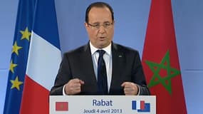 François Hollande à Rabat, jeudi 4 avril