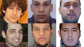 De gauche à droite : les Tsarnaev, les Kouachi, et les El Bakraoui.