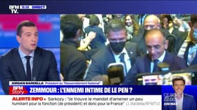 Jordan Bardella déplore qu'Éric Zemmour "passe plus de temps à taper sur Marine Le Pen qu'Emmanuel Macron"