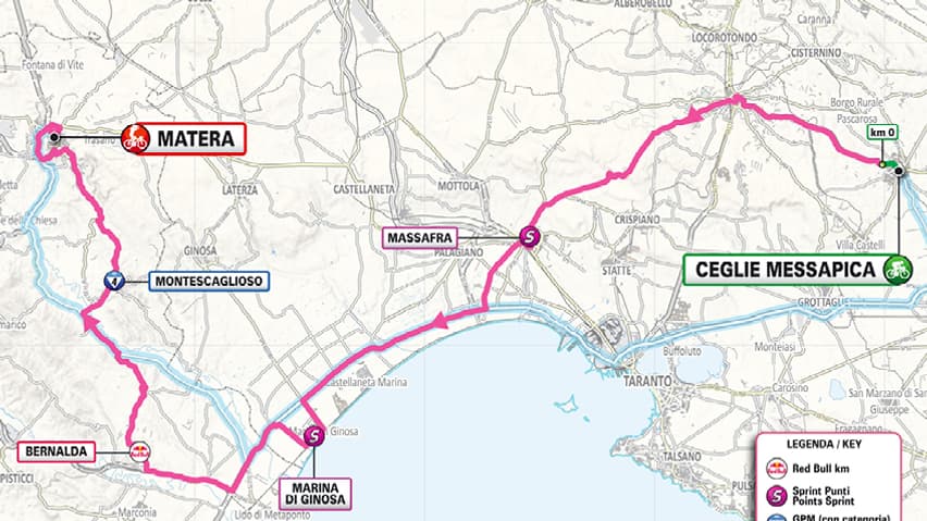 Parcours de la 5e étape du Tour d'Italie 2025 Parcours de la 5e étape du Tour d'Italie 2025