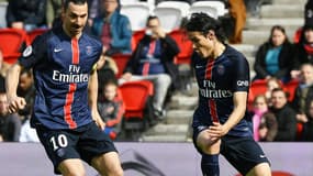 Zlatan Ibrahimovic et Edinson Cavani