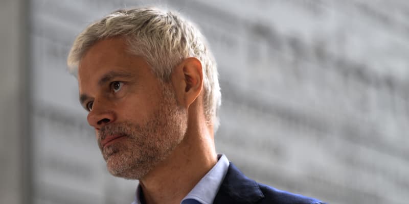 Laurent Wauquiez à Yssingeaux, en Haute-Loire, le 11 juin 2024