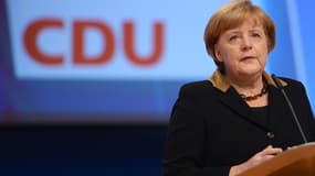Angela Merkel le 4 décembre 2012 lors de sa réélection à la tête de la CDU.