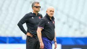 Shaun Edwards avec Fabien Galthié pendant le Mondial 2023