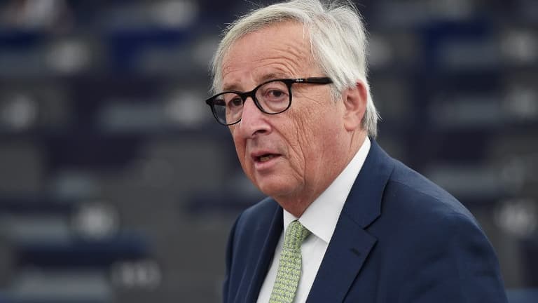 Jean-Claude Juncker mardi au Parlement européen de Strasbourg.