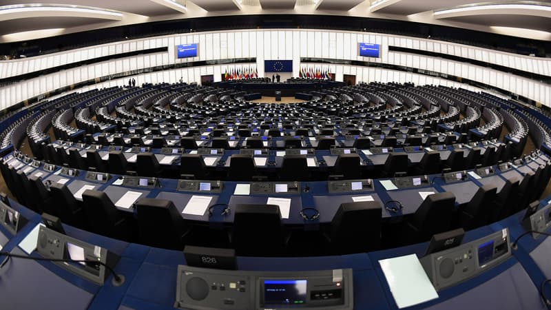 Vue du Parlement européen.