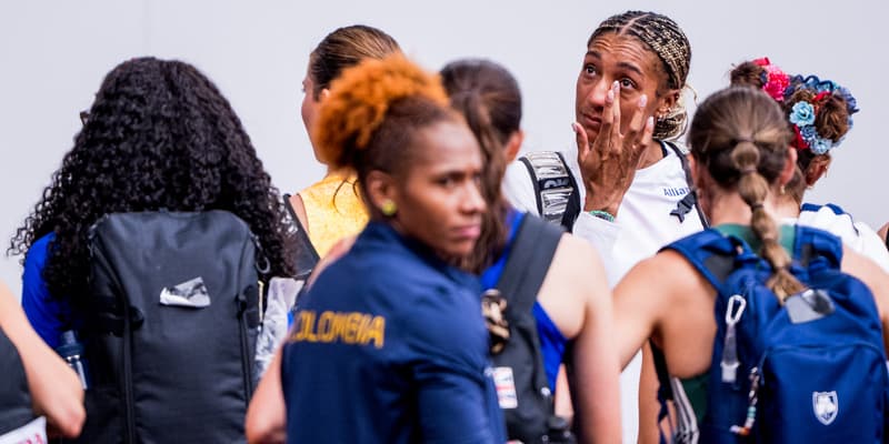 Nafissatou Thiam en pleurs aux Mondiaux d'athlétisme de Tokyo, le 20 septembre 2025