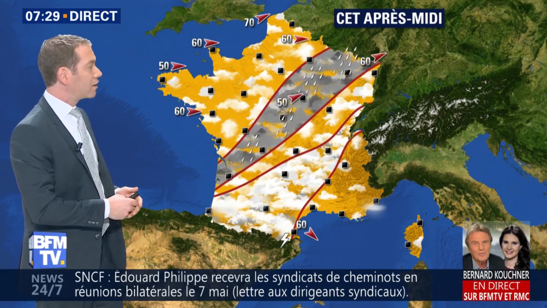 Météo du mercredi 25 avril après-midi. 