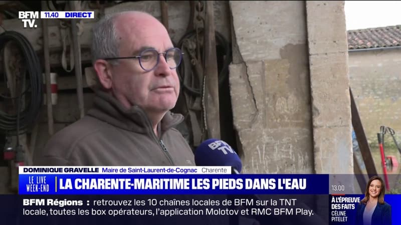 Crues: le maire de Saint-Laurent-de-Cognac en Charente raconte sa lassitude face aux inondations répétées