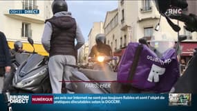 Des livreurs Deliveroo à Paris