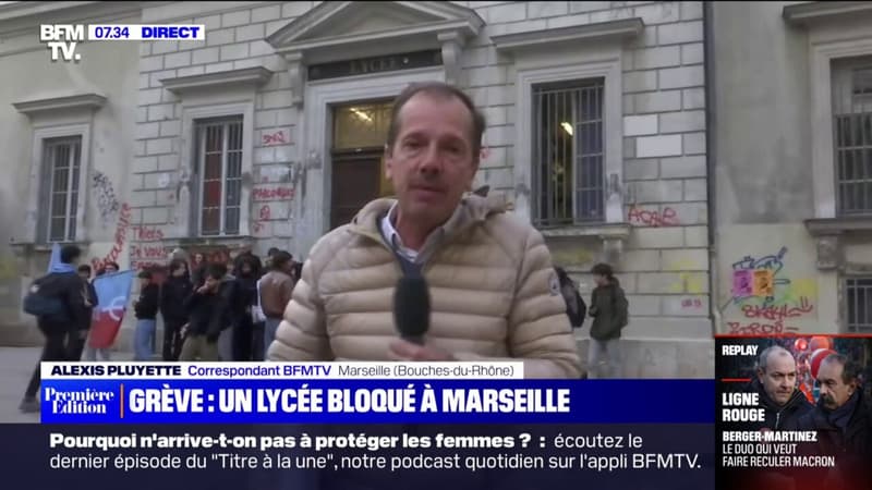 Réforme des retraites: le lycée Thiers, dans le centre-ville de Marseille, bloqué par les lycéens