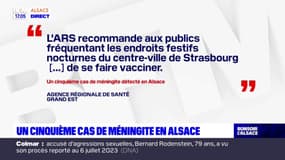 Alsace: un cinquième cas de méningite identifié, l'épidémie progresse