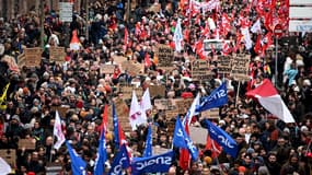 La manifestation à Strasbourg, le 19 janvier 2023.