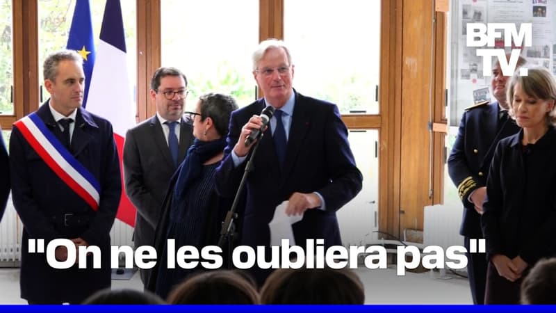 L'hommage en intégralité de Michel Barnier à Samuel Paty et Dominique Bernard