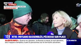 Valérie Pécresse échange avec les agriculteurs mobilisés à Vélizy-Villacoublay