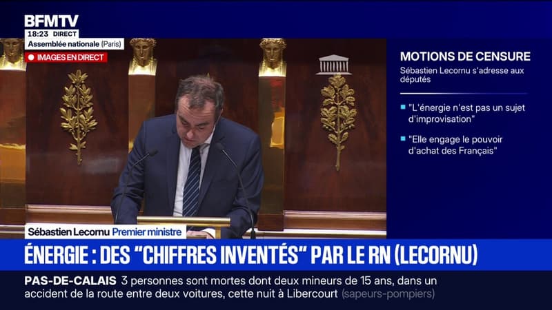 Pour Sébastien Lecornu, LFI et le RN "portent une vision simplifiée" de l'énergie et "aucune n'est viable"