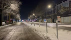 Un manteau neigeux en Seine-Maritime la nuit du 17 janvier 2024.