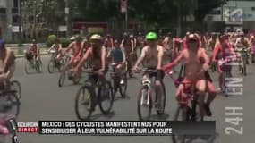 Tous nus et à vélo: la manifestation insolite en plein Mexico