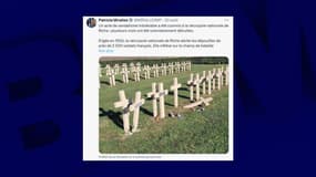 Patricia Mirallès, ministre déléguée chargée de la Mémoire et des Anciens combattants, dénonce un "acte de vandalisme".