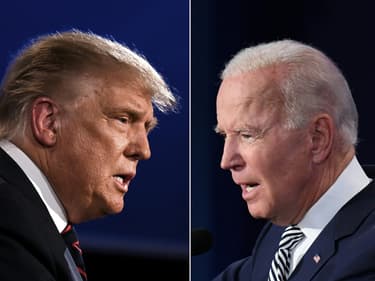 Donald Trump (à gauche) et Joe Biden.