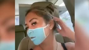 La youtubeuse Leia Se arbore un faux masque en maquillage