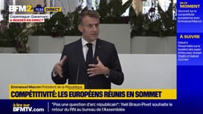Emmanuel Macron défend la "préférence européenne" face aux États-Unis et à la Chine
